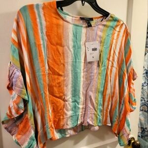 NWT Forever 21 light colored stripes small